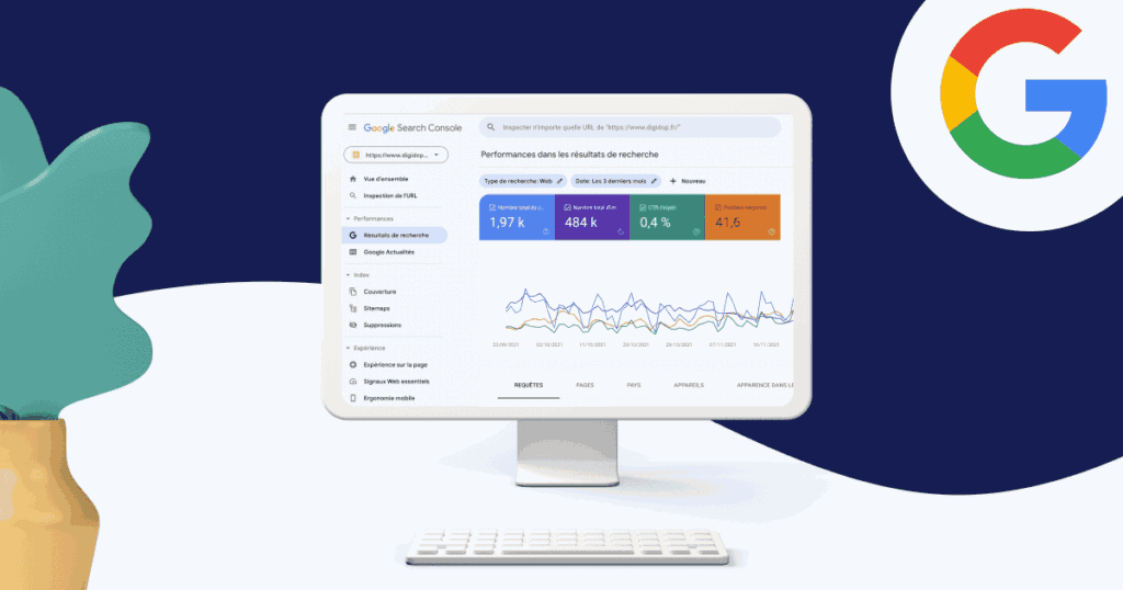 Search console showing tracking